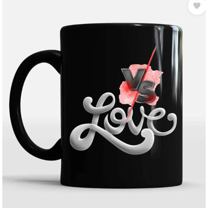 Love Bloom Mug – Floral Romance in Black