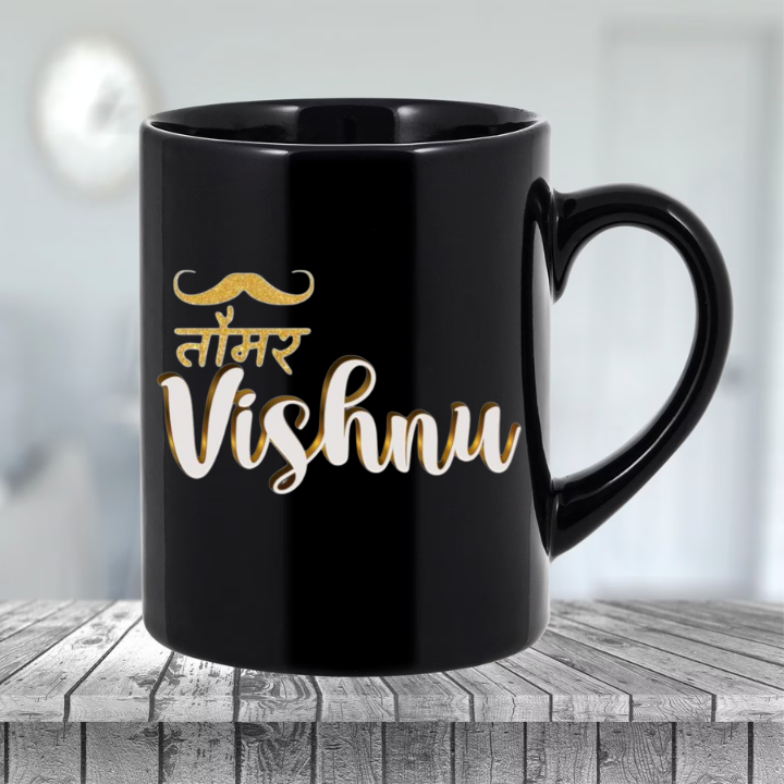 Love Bloom Mug – Floral Romance in Black